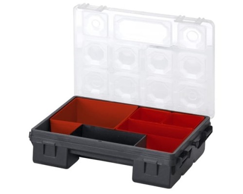 Przezroczysta pokrywa uławia organizację warsztatu