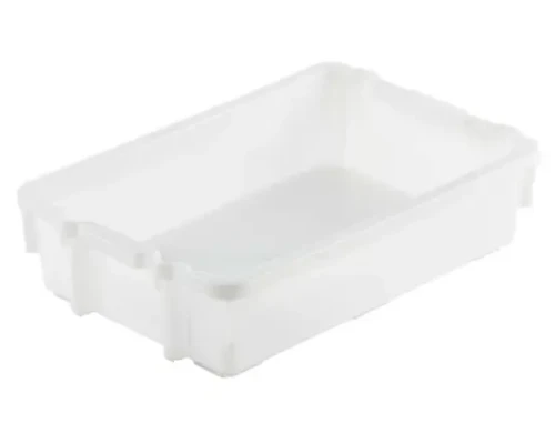 Pojemnik na mięso plastikowy pełny biały 60 x 40 x 14 cm D-140 Bekuplast