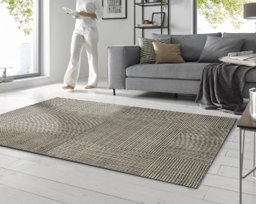 Długi dywan do salonu 200x80 cm w neutralnych kolorach