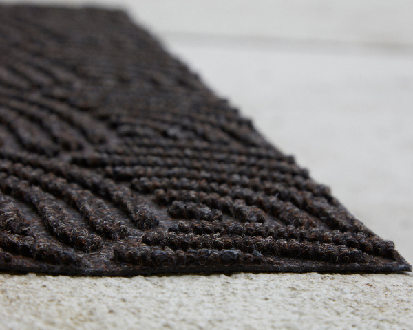 Wycieraczka do butów brązowa 75x45 cm Waves - zbliżenie