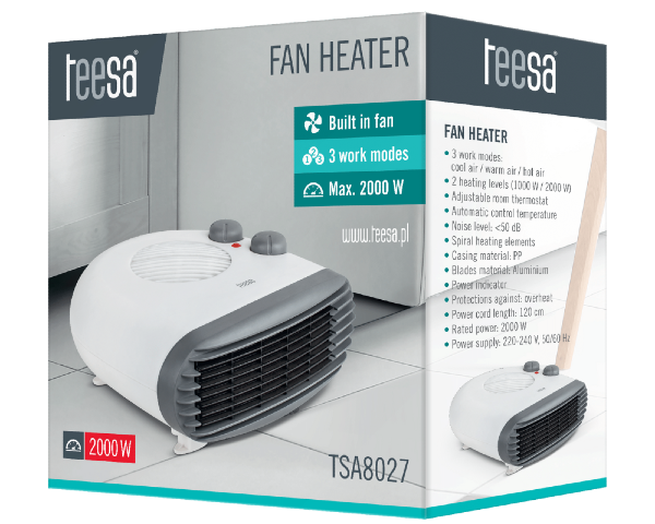 termowentylator domowy 2000W Teesa TSA8027