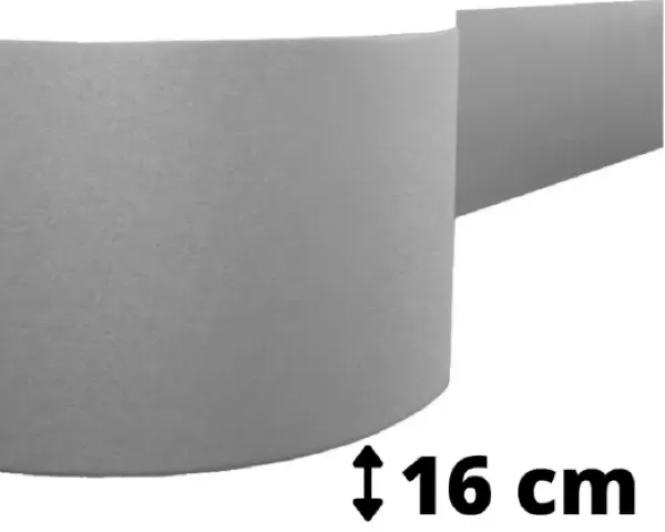 Odbojnica elastyczna do ochrony ściany Flat o szerokości 16 cm samoprzylepna