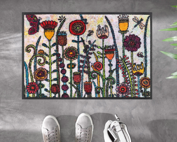 Wycieraczka do butów 60 x 40 cm Łąka - aranżacja przy drzwiach