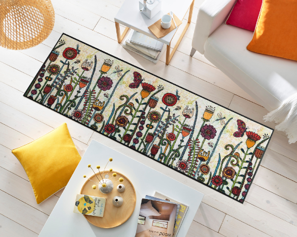 Chodnik Łąka 180 x 60 cm w salonie