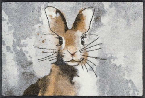 Wycieraczka pod drzwi 75 x 50 cm Zając - widok z góry