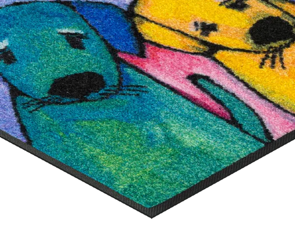 Wycieraczka do butów 75 x 50 cm Dogs z pieskami - detal