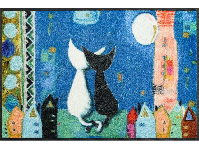 Wycieraczka pod drzwi 75 x 50 cm Koty - widok z góry