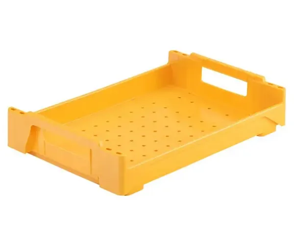 Skrzynka cukiernicza pełna żółta Bekuplast F-132 - taca na pączki