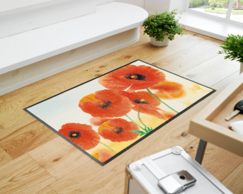 Dywanik do salonu maki na łące 75 x 50 cm Sunny Poppy