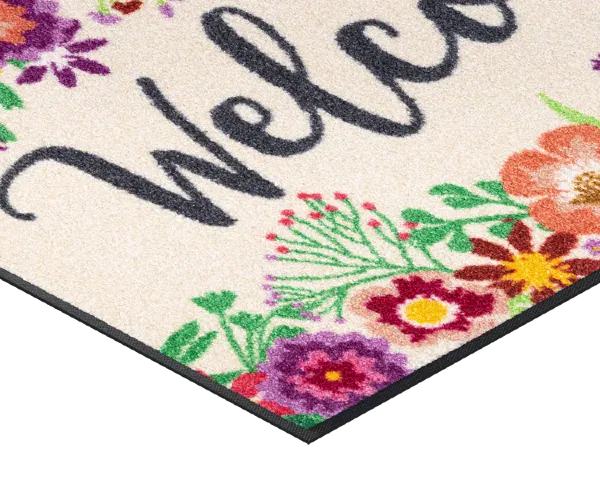 Wycieraczka wejściowa z napisem 85 x 60 cm Welcome - detal