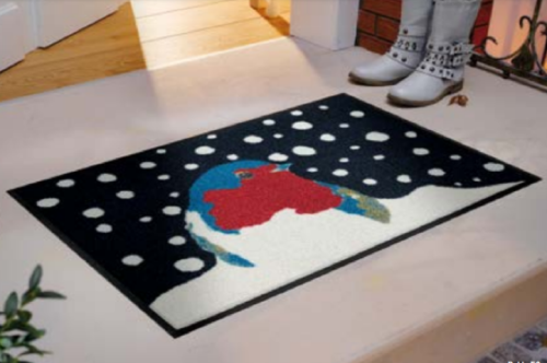 Dywanik świąteczny z Ptakiem 75 x 50 cm Robin