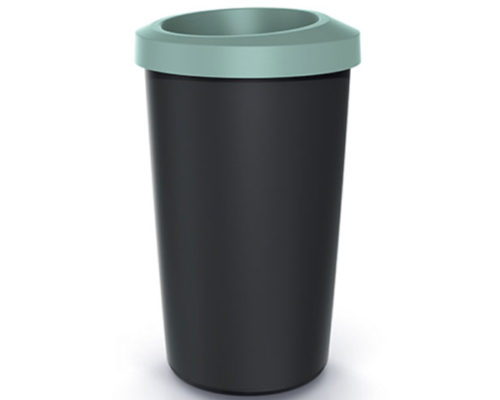 Wysoki kosz na śmieci 45L czarno-zielony Compacta R Drop