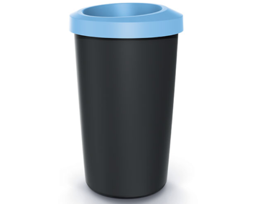 Wysoki kosz na śmieci 45L czarno-niebieski Compacta R Drop