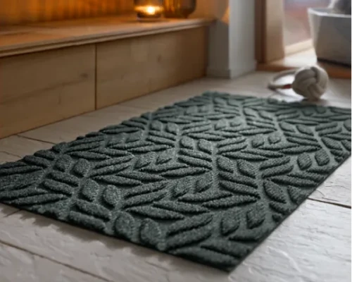 Wycieraczka zewnetrzna pod drzwi 90 x 60 cm zielona - aranzacja w domu