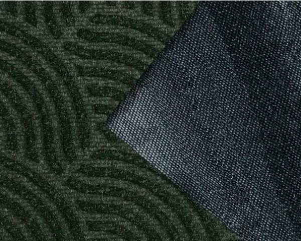 Wycieraczka pod drzwi wejściowe 90 x 60 cm zielona - Dune Waves - prezentacja spodu