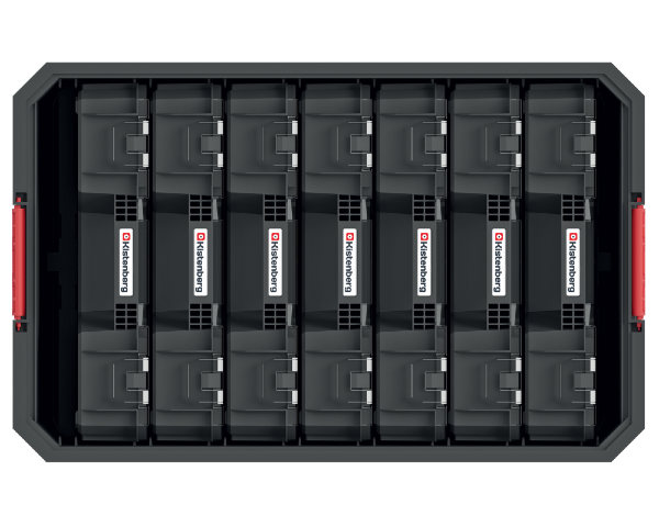 Kosz transportowy z organizerami zestaw 8w1 Kistenberg KMS553520R7