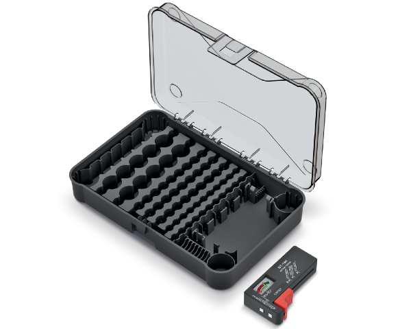 Pojemnik na baterie z testerem Kistenberg KBBT