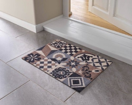 Stylowy dywanik pod drzwi wycieraczka boho 70 x 50 cm Alcina