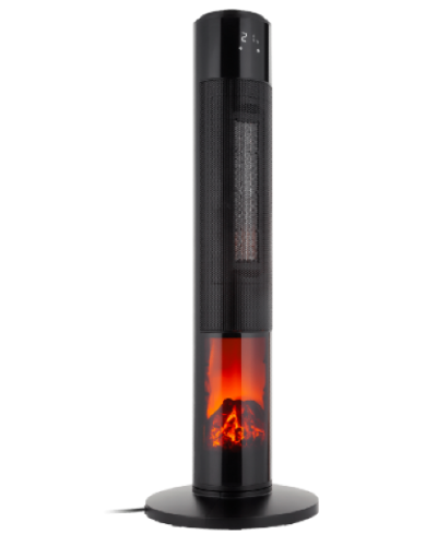 Termowentylator kolumnowy funkcja imitacji kominka + pilot