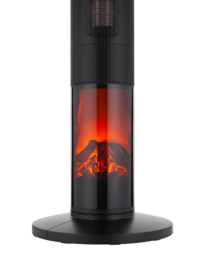 Termowentylator kolumnowy funkcja imitacji kominka + pilot podstawa