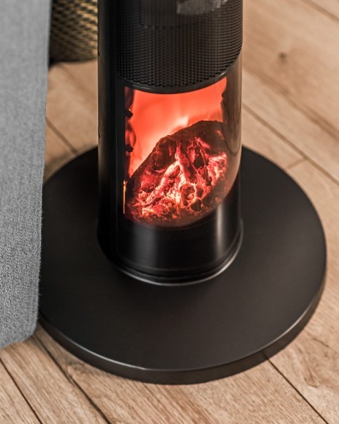 Termowentylator kolumnowy funkcja imitacji kominka + pilot