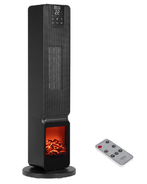 Grzejnik kolumnowy z funkcją imitacji kominka + pilot Teesa