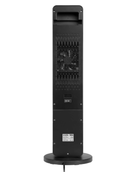 Grzejnik kolumnowy z funkcją imitacji kominka Teesa - prezentacja tyłu urządzenia