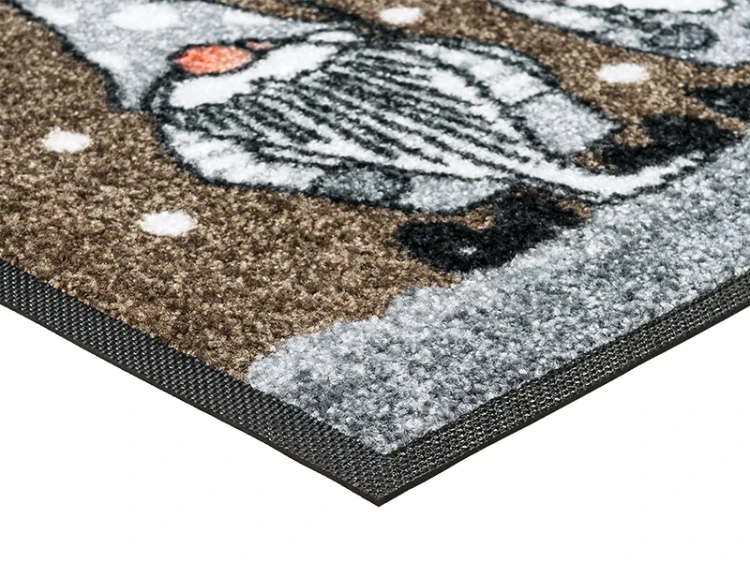 Wycieraczka do butów świąteczna - krasnale - detal