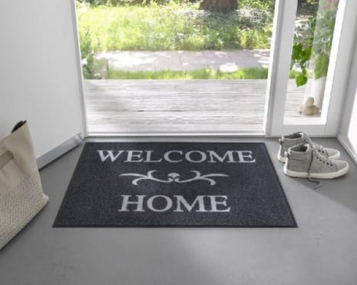 Wycieraczka wewnętrzna z napisem 75 x 50 cm szara