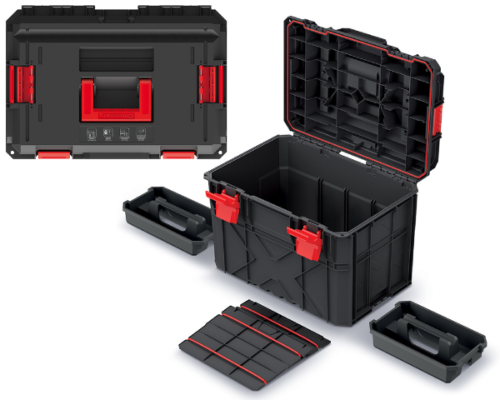 Skrzynia na narzędzia z nosidłami i przegrodami X-Block KXB604040