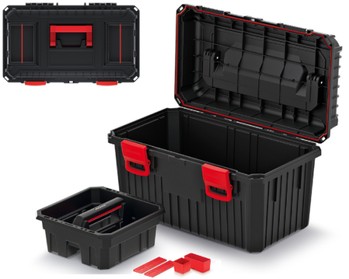 Skrzynka narzędziowa z organizerami i nosidłem 60 cm KHV603535F