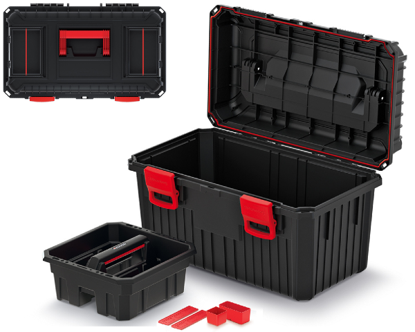Skrzynka narzędziowa z organizerami i nosidłem 60 cm KHV603535F