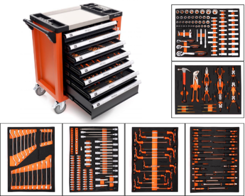 Szafa narzędziowa z pełnym wyposażeniem - 258 elementów