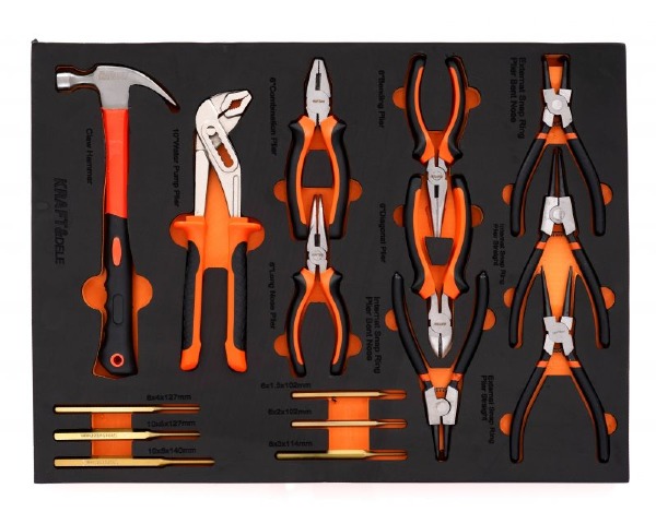 Szafa do warsztatu na narzędzia z wyposażeniem - młotek, kombinerki, szczypce, obcinaki