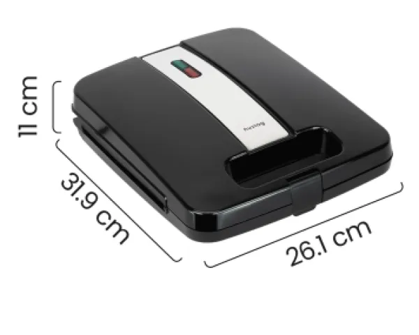 opiekacz do ciasteczek w kształcie orzechów Huslog - wymiary