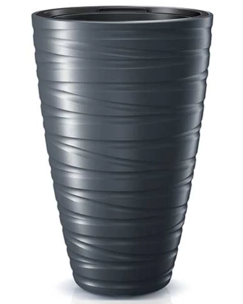 donica wysoka z wkladem 58 cm antracyt prosperplast maze
