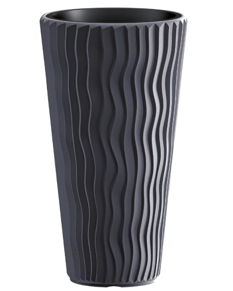 donica wysoka 62 cm antracyt prosperplast sandy slim