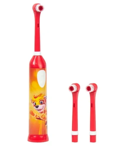 Szczoteczka elektryczna do zębów czerwona Psi Patrol  w zestawie z wymiennymi końcówkami