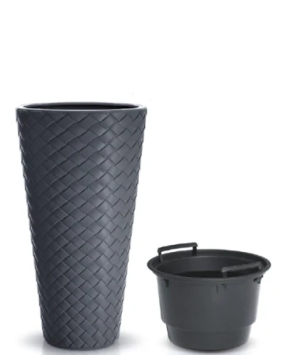 prosperplast matuba slim donica wysoka z wkladem antracyt 55 cm