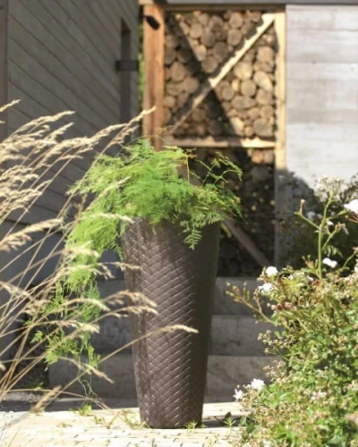 prosperplast matuba slim donica wysoka aranzacja na zewnatrz