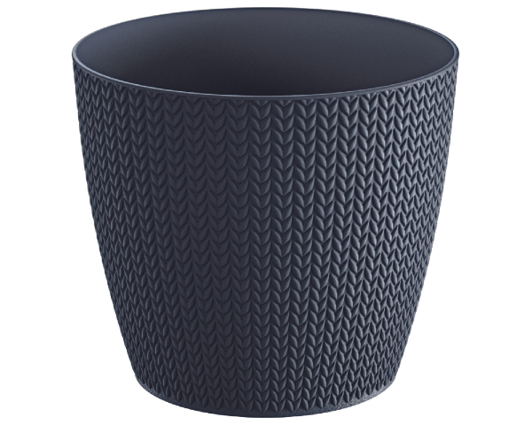 prosperplast doniczka okragla 18,9 cm antracy wtheaty