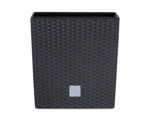 doniczka kwadratowa z imitacja ratanu 40 cm antracyt rato low