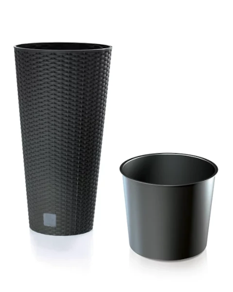 prosperplast rato tubus donica wysoka z wkladem 38 cm w kolorze antracytowym