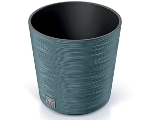 doniczka okragla z wkladem 30 cm niebieska furu