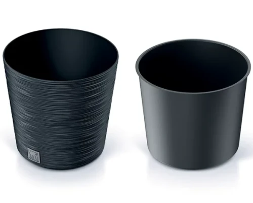 prosperplast doniczka z wkladem 17L furu round