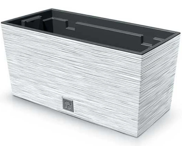 prosperplast donica prostokatna 39,5 cm biala furu case