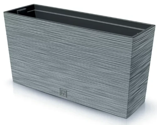 donica dluga z wkladem szara 77 cm prosperplast furu case