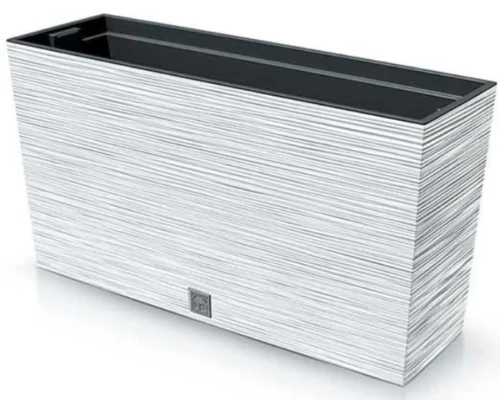 donica prostokatna z wkladem 77 cm biala prosperplast furu case