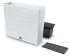 prosperplast donica waska z wkladem biala furu case tower