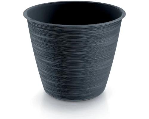 prosperplast doniczka ozdobna antracytowa 23,5 cm furu round